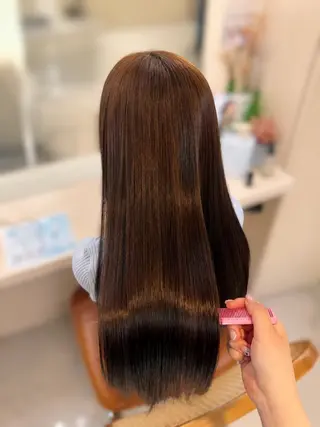 ロング 髪質改善🫧艶カラー ✨縮毛矯正🎀しゅりのヘアスタイル
