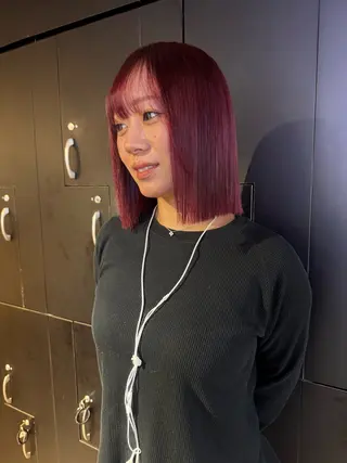 ミディアム カラー 🦄垢抜けボブ特化× 暖色カラー未来🦄のヘアスタイル