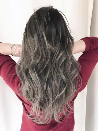 ロング カラー パーマ ヘアアレンジ バレイヤージュ 藤沢 髪質改善 竹内ケンゴのヘアスタイル
