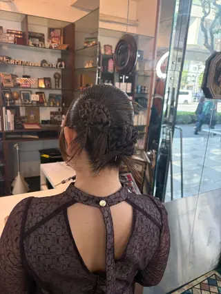 ミディアム ヘアアレンジ ミホ/ 元町中華街のヘアスタイル