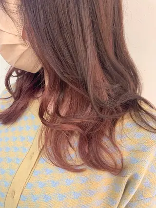 セミロング カラー 茂原 麻生のヘアスタイル