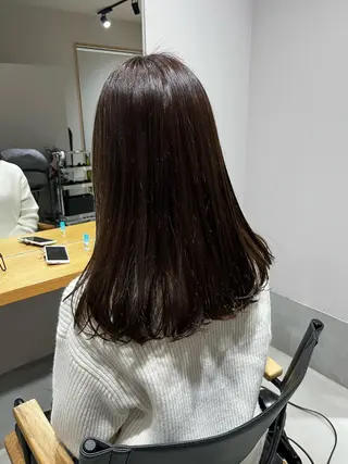 セミロング カラー 透明感ケアカラー/ レイヤー/ryokaのヘアスタイル