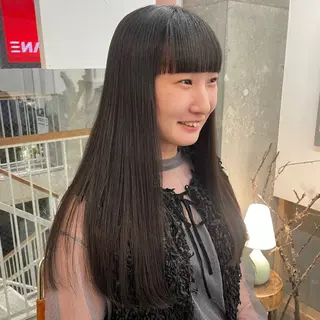 ロング 暖色・前髪カット 🎗️佐藤ゆみこのヘアスタイル