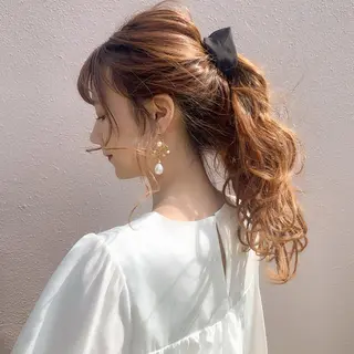ミディアム 🤎小顔レイヤー /ベージュ🤎友香のヘアスタイル