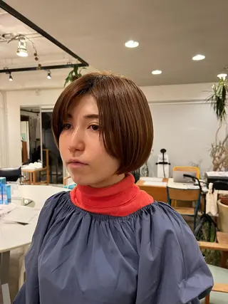 ショート カラー うる艶カラー/恵比寿 ベージュ/丸山陽平のヘアスタイル