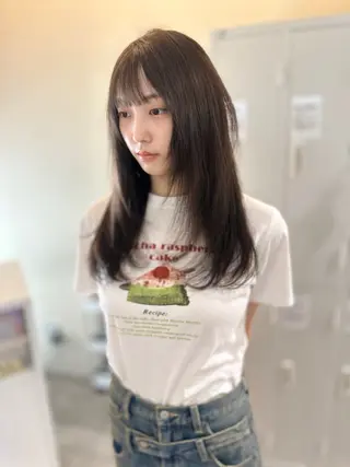 ロング カラー レイヤーカット 赤み消し　店長/大和のヘアスタイル