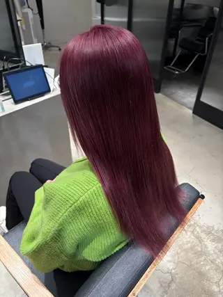 ロング カラー カット／ブリーチ／ メンズ／モデル募集中のヘアスタイル