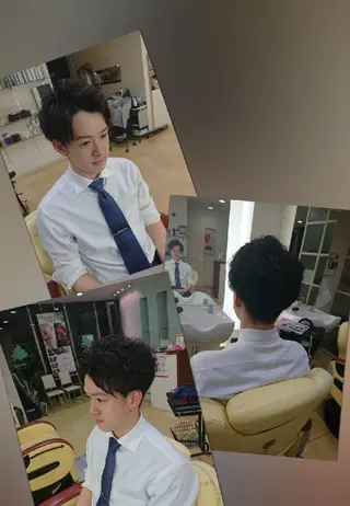 ショート パーマ デザインカラー/ 推しの配色 肥後のヘアスタイル