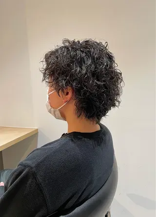パーマ メンズ 升水 優太のヘアスタイル