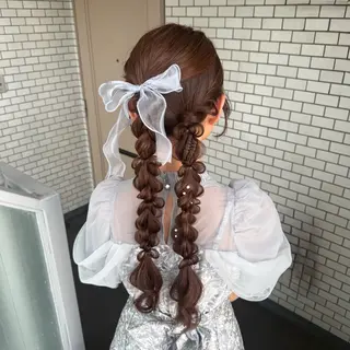 ロング ヘアアレンジ 褒められヘアメイク /ボブ女子🐶みおのヘアスタイル