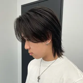 メンズ シャドウパーマ／骨格 矯正カット　トモキのヘアスタイル
