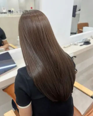 カラー ひなこ♡縮毛矯正/ 艶カラー🤍透明感のヘアスタイル