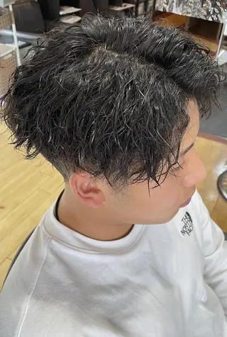 ショート パピヨンロゼ コスメパーマ/メンズのヘアスタイル
