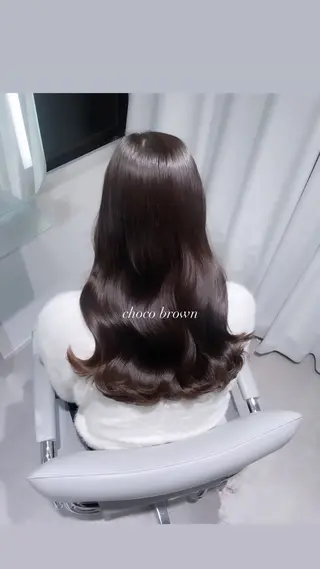 セミロング 透明感巻ける縮毛矯正 可愛いStyle杏琉のヘアスタイル