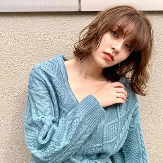 ミディアム カラー 髪質改善/縮毛矯正 鈴木裕介のヘアスタイル
