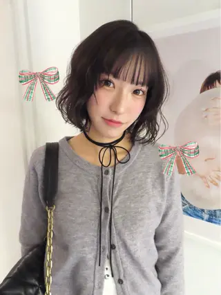 ショート rizu🤎/ ボブ /ブラウンカラーのヘアスタイル