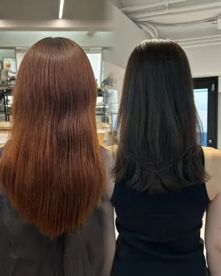 ミディアム カラー lomalia moekaのヘアスタイル