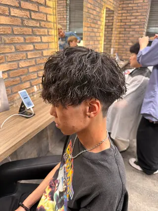 ショート カラー パーマ ヘアアレンジ メンズ キッズ 🔷横浜1のパーマ 職人🔷将太郎のヘアスタイル