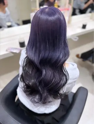 ロング カラー ヘアアレンジ 艶カラー/ハイトーン /レイヤーカットのヘアスタイル
