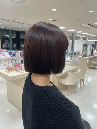 ミディアム シャドウパーマ／骨格 矯正カット　トモキのヘアスタイル