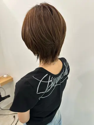 ショート カラー レイヤー/ナチュラル 💐nao.のヘアスタイル