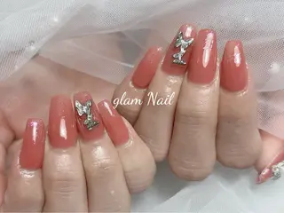 ネイル エツメ💅 長さ出し🎀デザインのネイルデザイン