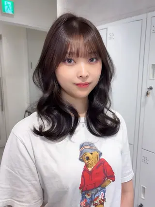 ミディアム カラー ヘアアレンジ 似合わせヘア/ 渋谷/Ayaka🎀のヘアスタイル