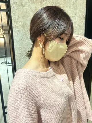 カラー ミディアム ヘアアレンジ Kobayashi ハイライト/ショートのヘアスタイル