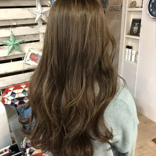 ロング カラー 韓国風レイヤーカット 上手く丁寧早い/マツのヘアスタイル