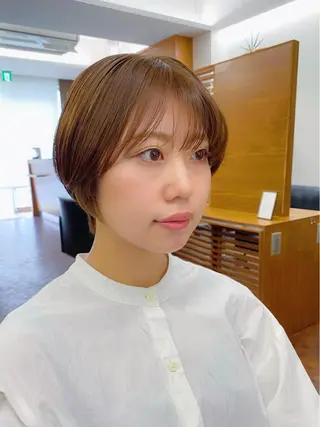 ショート カラー 似合わせレイヤー/ ケアパーマ/高倉のヘアスタイル