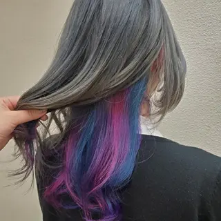 カラー 推しアニメカラー🌈 ツヤ透明感カラー🦄のヘアスタイル