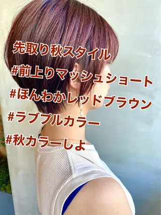 ショート カラー パーマ ヘアアレンジ ネイル マツエク・マツパ 夜23時まで予約🉑 reverieあきらのヘアスタイル