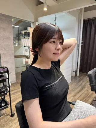 ロング 檜谷 晴前髪・顔周りカットのヘアスタイル