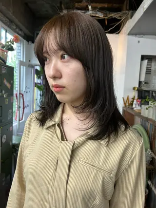 セミロング カラー maho/垢抜け カラーパーマのヘアスタイル