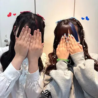 ロング 横浜シールエクステ 韓国エクステみさきのヘアスタイル