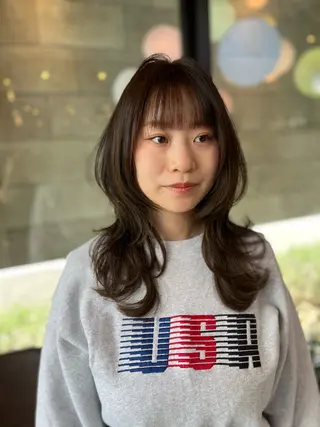 ロング カラー haruka ♡レイヤー/透明感のヘアスタイル