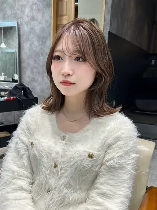 ミディアム 🧸韓国ヘア/ KURUMI🤍のヘアスタイル