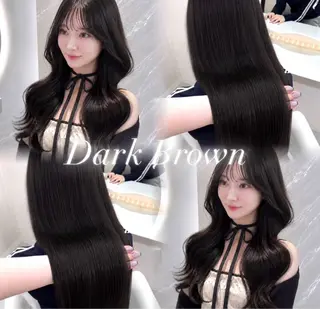 セミロング カラー ヘアアレンジ 🖤kana韓国ヘア 艶髪カラー特化🖤のヘアスタイル