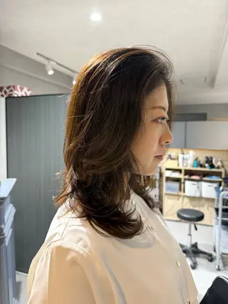 ミディアム 酒井 成貴のヘアスタイル