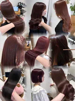 ロング カラー 暖色カラー /ヘアアレンジ/花鈴のヘアスタイル