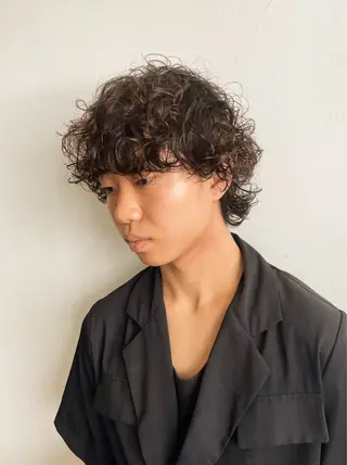 ミディアム パーマ ショートカット✂︎ 久保田 航平のヘアスタイル