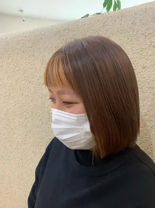 ミディアム カラー 角戸 りおのヘアスタイル