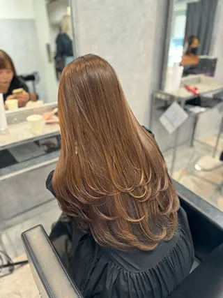 ロング 透明感カラー🇰🇷 レイヤー✨桑原　研太のヘアスタイル