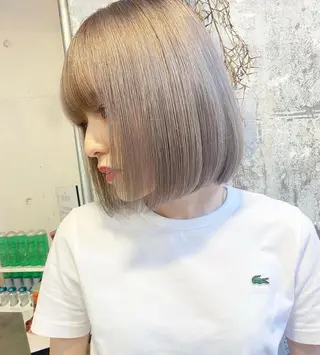 ショート カラー ヘアアレンジ 福岡似合わせレイヤー /ウルフ/ハイトーンのヘアスタイル