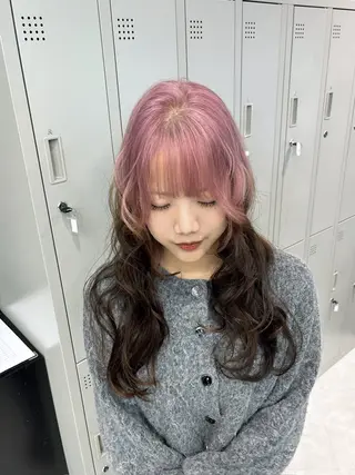 ロング カラー ヘアアレンジ ハイトーン/透明感 髪質改善/rinaのヘアスタイル