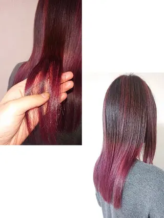 セミロング カラー 山口 彩海のヘアスタイル