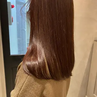 セミロング 新宿/顔周りカット +レイヤー＝しずく♩のヘアスタイル