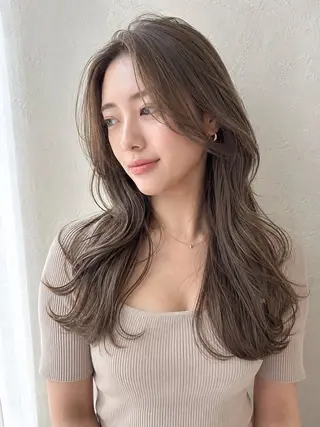セミロング カラー 岡崎勇人/レイヤー/ 韓国/ケラチンTRのヘアスタイル