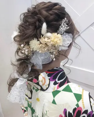 ヘアアレンジ あやか 白髪ぼかしハイライトのヘアスタイル