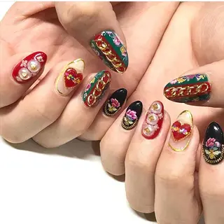 ネイル 渋谷／チップ長さ出し 👑アプレgel-xのネイルデザイン